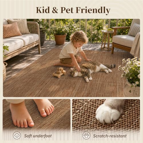 PADOOR-Outdoor Rug-Patio Rug 4x6 ft Polypropylene Indoor Outdoor Rugs Outdoor...
