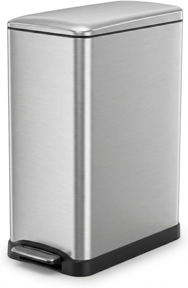 Home Zone Living 13 Gallon Slim Kitchen Trash Can