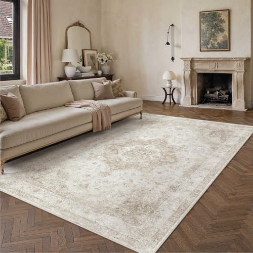 8x10 Beige Neutral Area Rug
