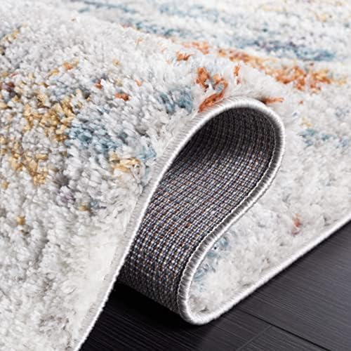 SAFAVIEH Berber Shag Collection Area Rug - 6'7" x 8'7", Blu...