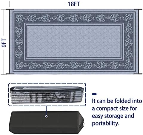 EEZ RV Products 9x18VG Heavy Duty Reversible/Durable Outdoor Patio/RVing Mats...