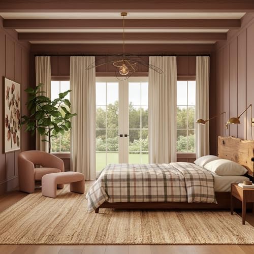 nuLOOM Rigo Natural Solid Flatweave Area Rug, 5' x 8'