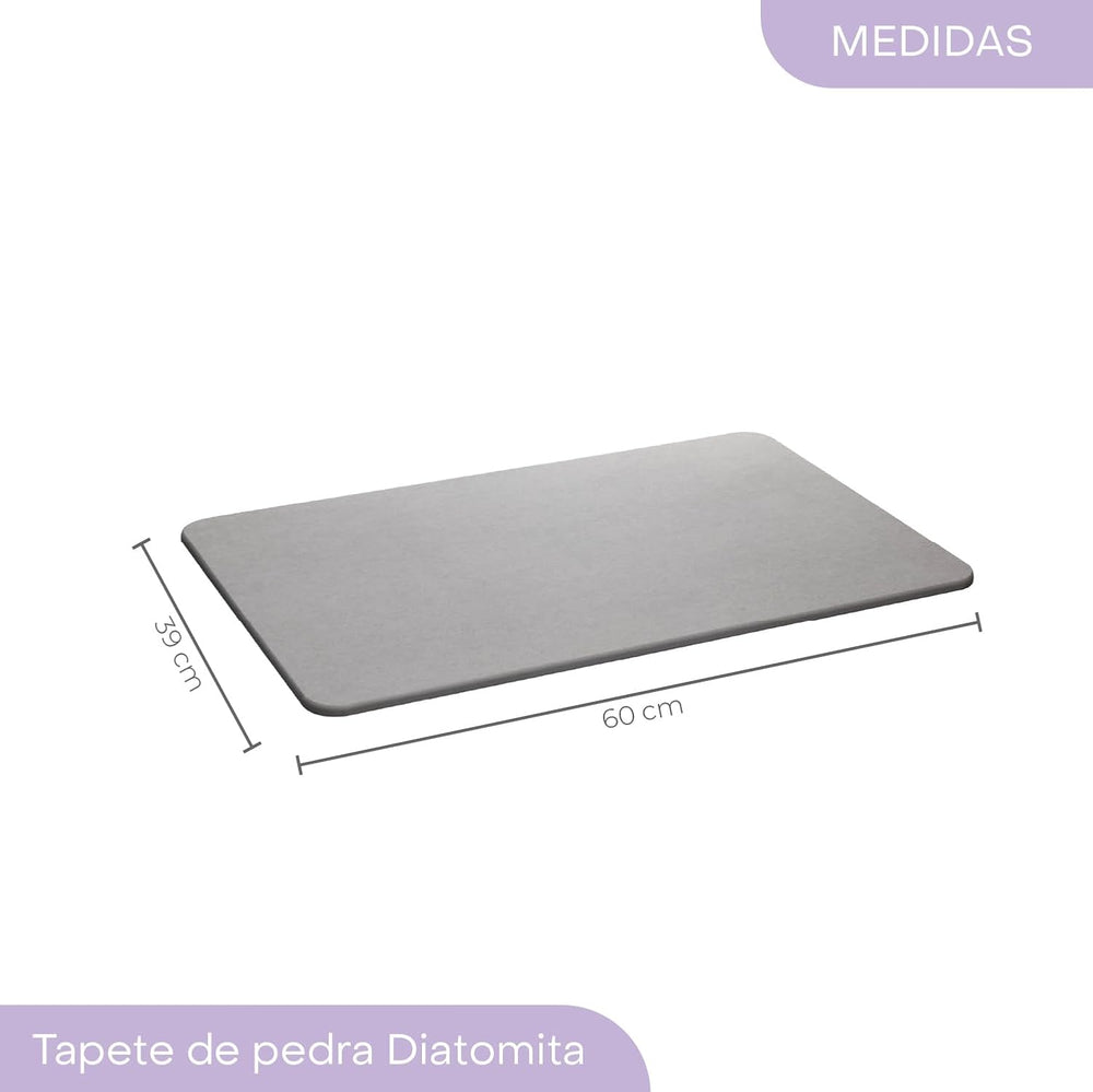 Lyor Stone Bath Mat Diatomaceous Earth – Quick Dry Bathroom Shower Mat, Super...