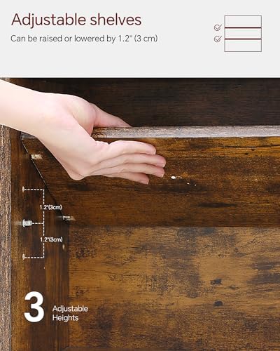SUNMORY 6 Tier Tree Bookshelf, Small Bookcase with Storage Cabinet, Modern Ta...