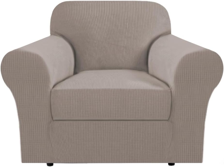 H.VERSAILTEX Stretch Large Armchair Cover 2 Piece Arm Chair Covers for Living...