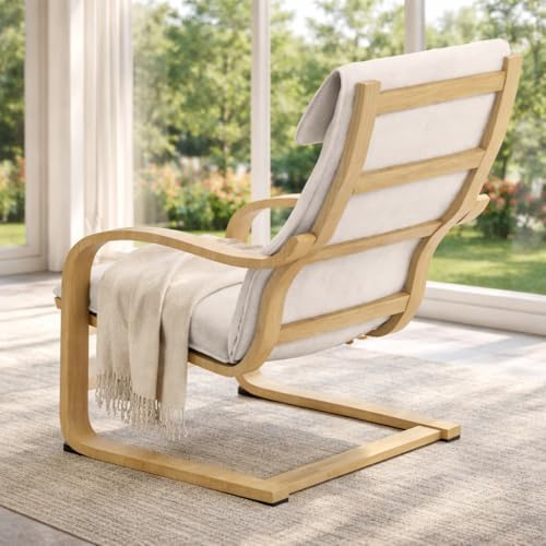 Polyester Flax Poang Chair Cover Compatible with IKEA Poang Slipcover