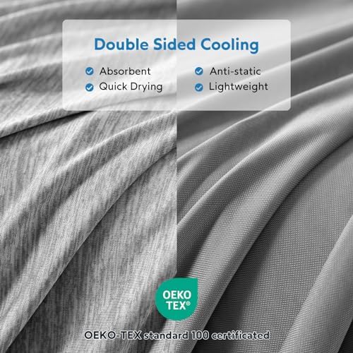 HOMFINE Cooling Blanket for Hot Sleepers Twin Size, Grey 60"x80"