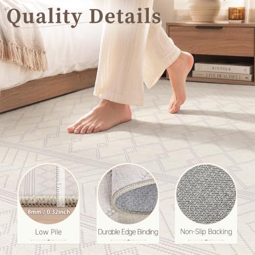 pmtsns Area Rugs 8x10 Washable Rug for Living Room(Beige, 8'x10')