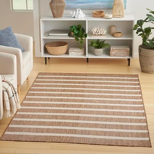 Nourison Home Positano Jute Ivory 6' x 9' Area Rug - Easy Clean, Non ...