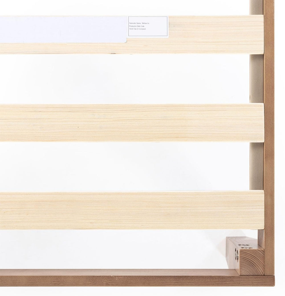 Mellow Naturalista Classic - 12 Inch Solid Wood Platform Bed with Wooden Slat...