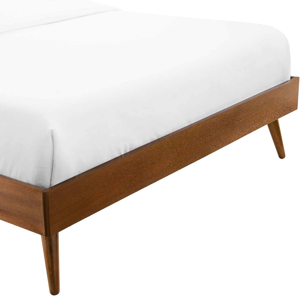 Modway Margo Queen Wood Platform Bed Frame in Walnut