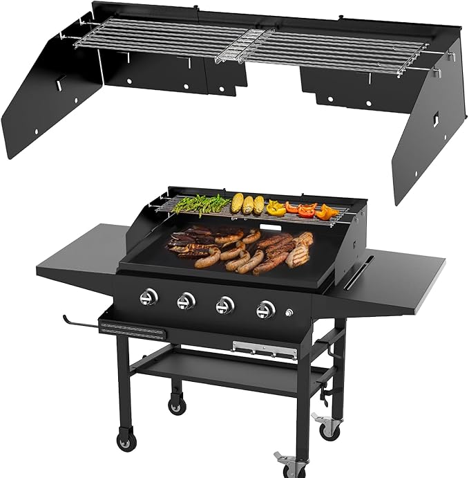 Universal Wind Guard and Warming Rack Fit