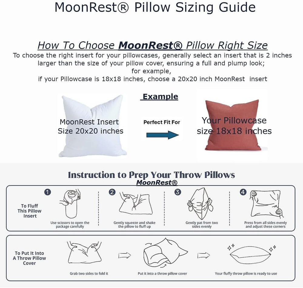 MoonRestยฎ 14x36 Inch Synthetic Down Alternative Rectangle Pillow Insert Form ...
