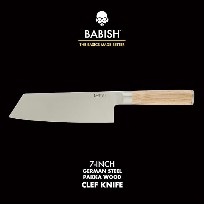 Babish 7.5-Inch Clef Knife – High-Carbon 1.4116 German Steel Kitchen Knife