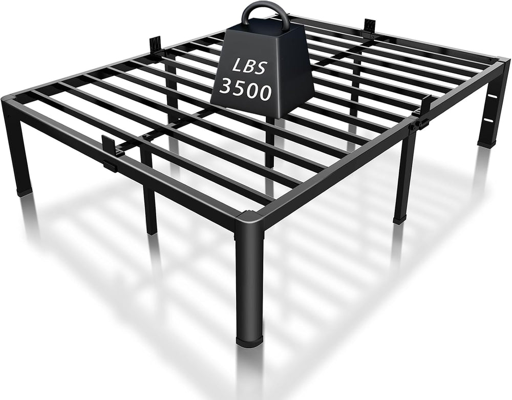 ROIL 14 Inch Full Bed Frame with Rounded Corner & 4 Mattress Baffles