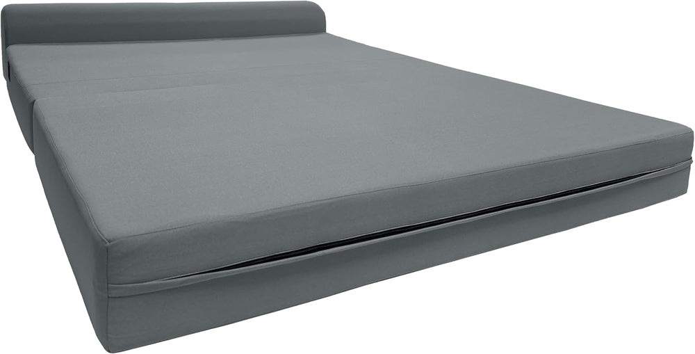 D&D Futon Furniture Gray Sleeper Chair Folding Beds, Convertible Studio S...