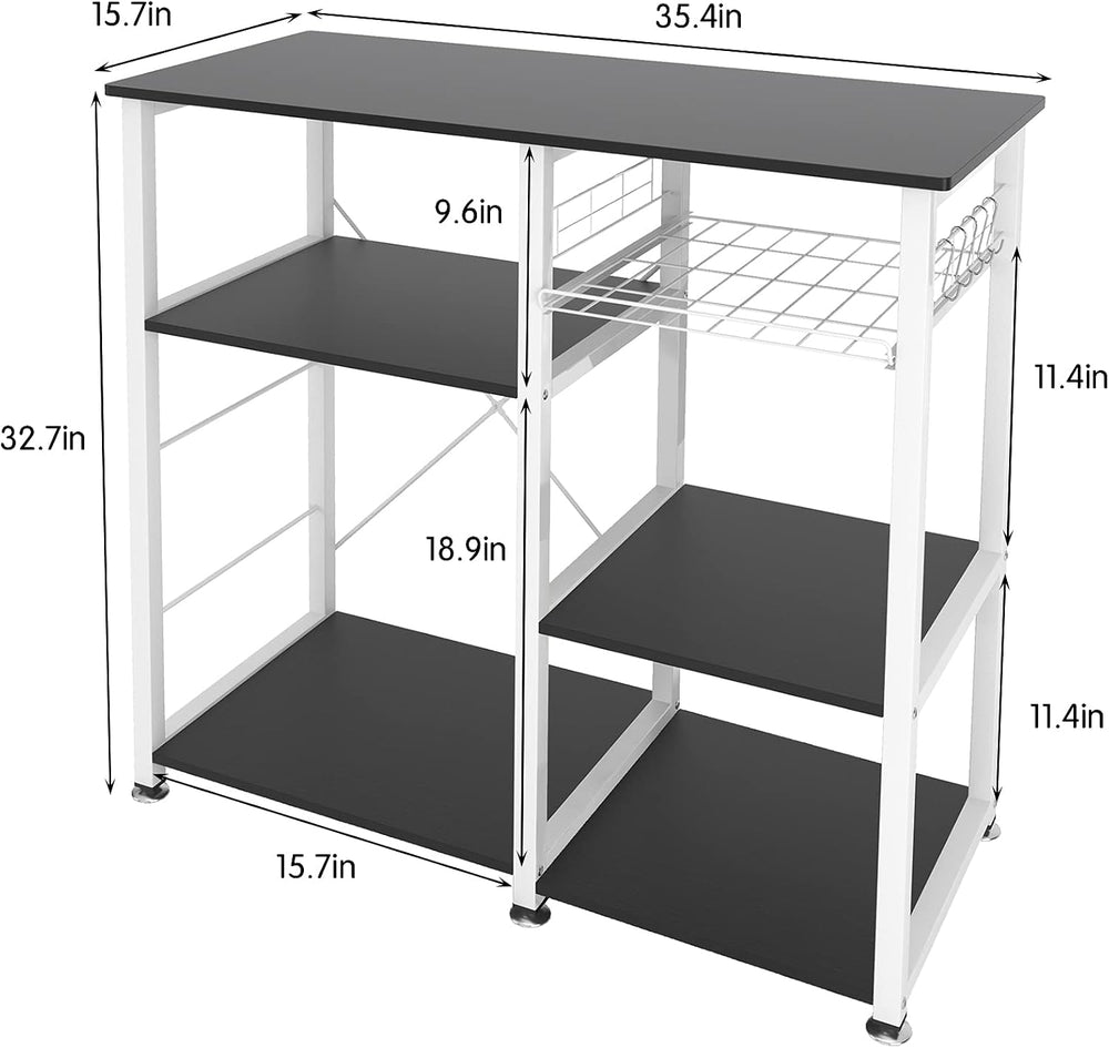 sogesfurniture 3-Tier Kitchen Baker's Rack Utility Shelf Microwave Stand ...