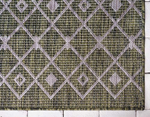 Unique Loom Outdoor Trellis Collection Area Rug - Tribal Trellis (9' x 12...