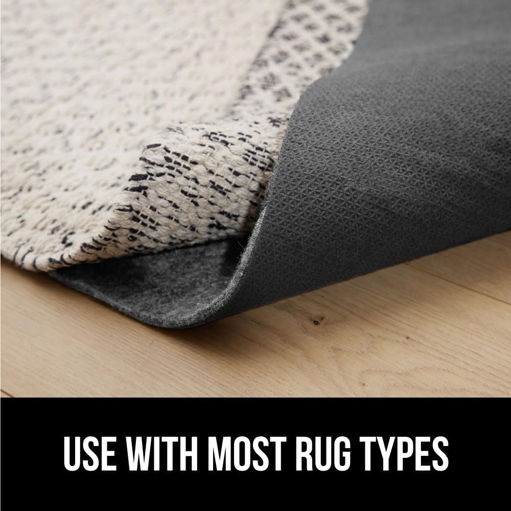 GORILLA GRIP Felt Rug Pad for Hardwood Floors with Rubber Backing, Slip Resis...