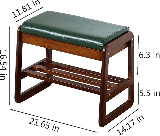 Shoe Rack Bench, Solid Wood Entryway Bench with Flip-Open Storage Box for Ent...