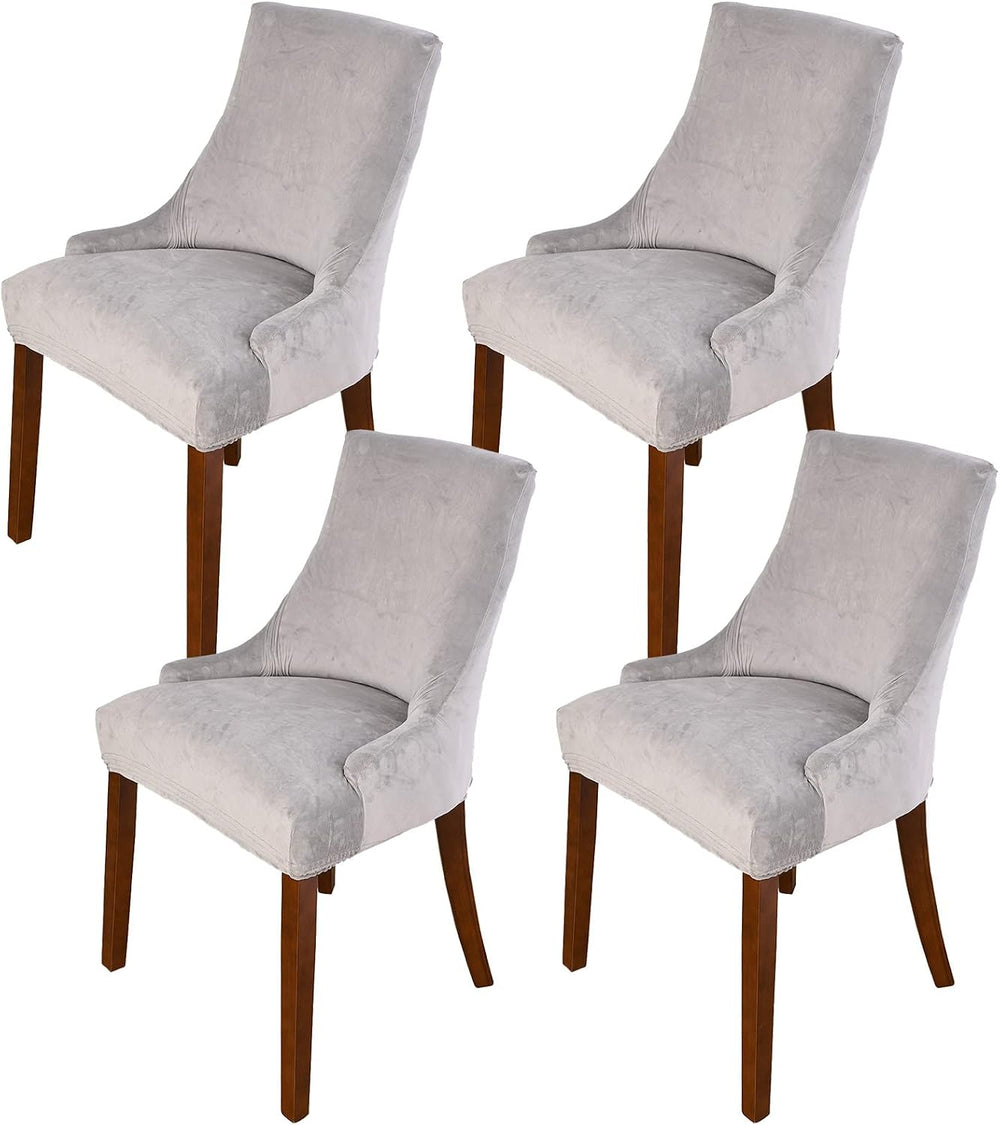 MIFXIN Velvet Wingback Chair Cover Slipcover Stretch Washable Sloping Armchai...