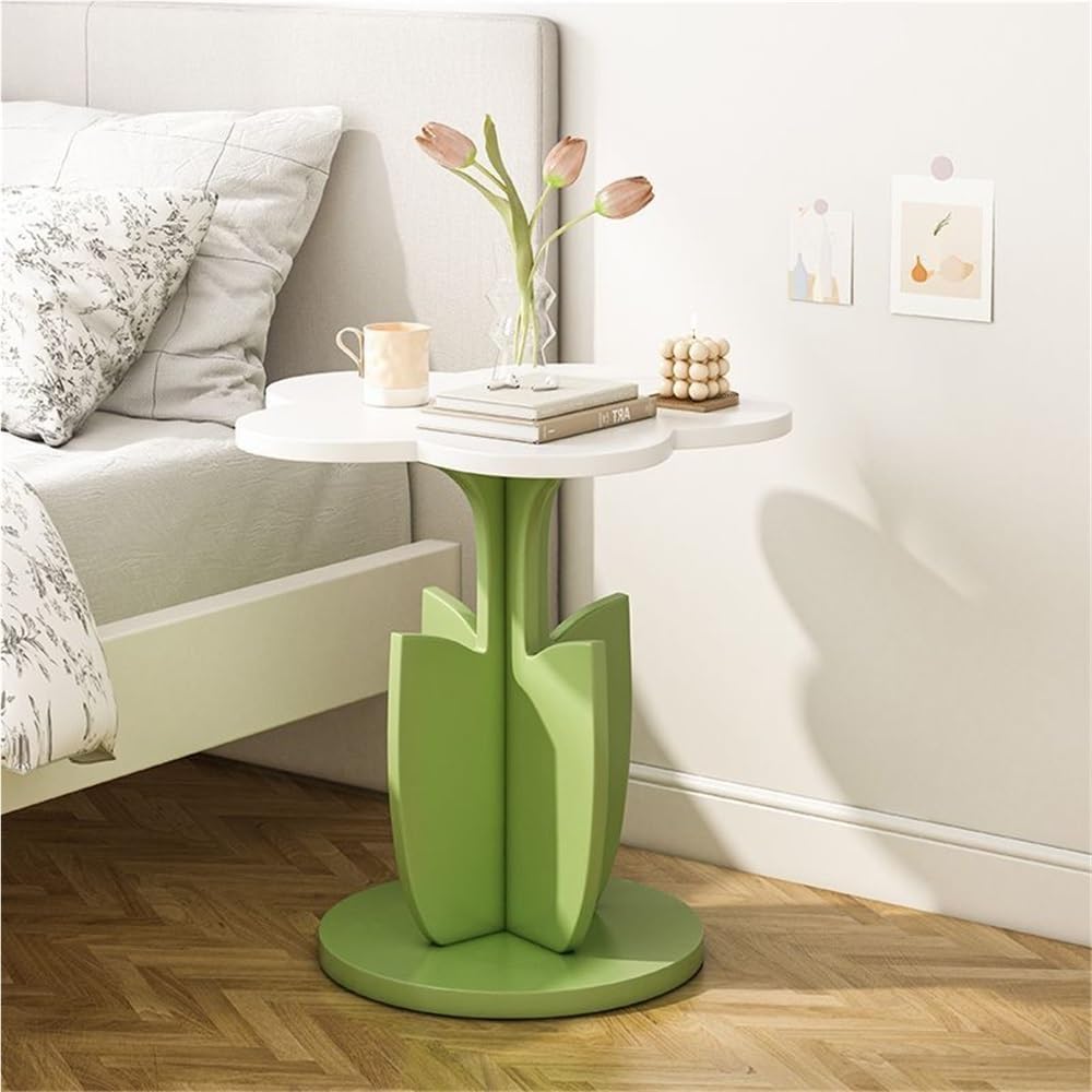 Flower Shape Side Table, Modern Creative Bedside Table, Multifunctional Coffe...