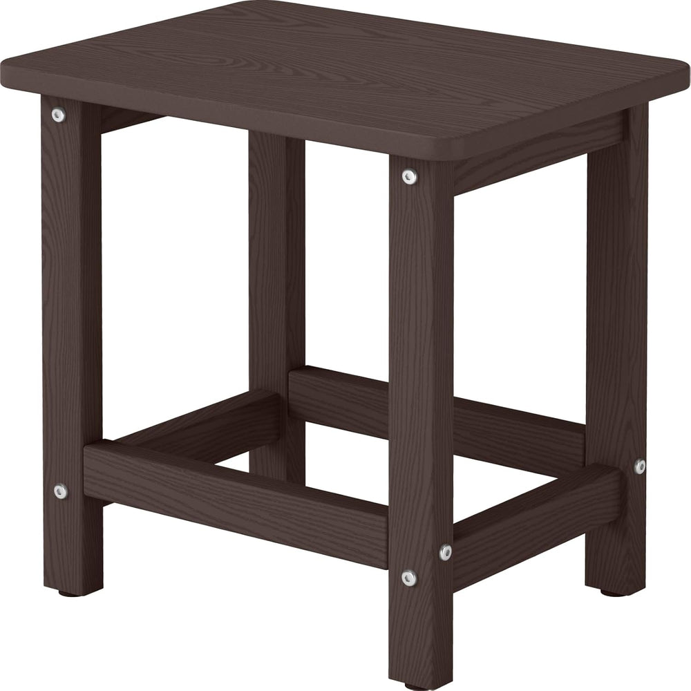 Weatherproof Outdoor Side Table, HDPE Small Outdoor Table for Adirondack, 16....