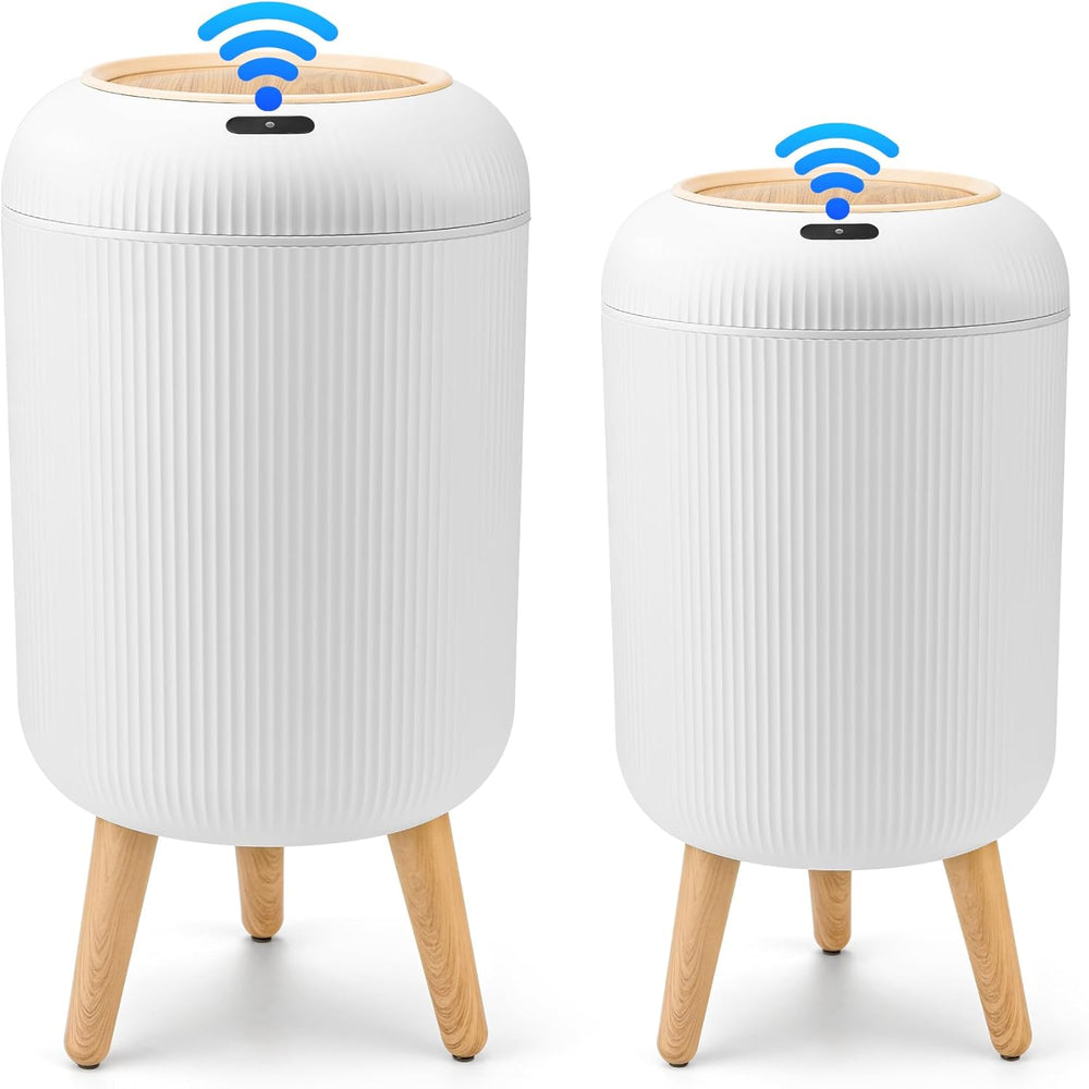Pukomc 2 Pack Automatic Trash Can 12L /3 Gallon and 10L /2.64 Gallon Bathroom