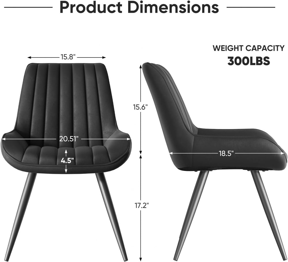 Nalupatio Modern Dining Chairs Set of 2, Comfortable Dining Room Chairs with ...