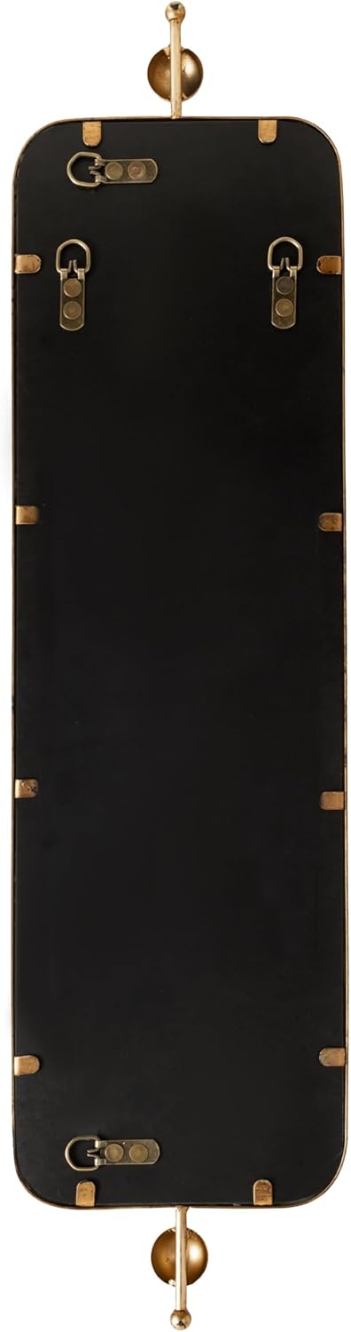 Kate and Laurel Kasota Traditional Slim Panel Wall Mirror, 9 x 36, Antique Go...