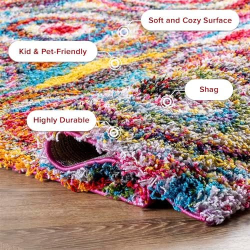 nuLOOM Kindra Multicolor Abstract Power Loomed Area Rug, 7' x 9'
