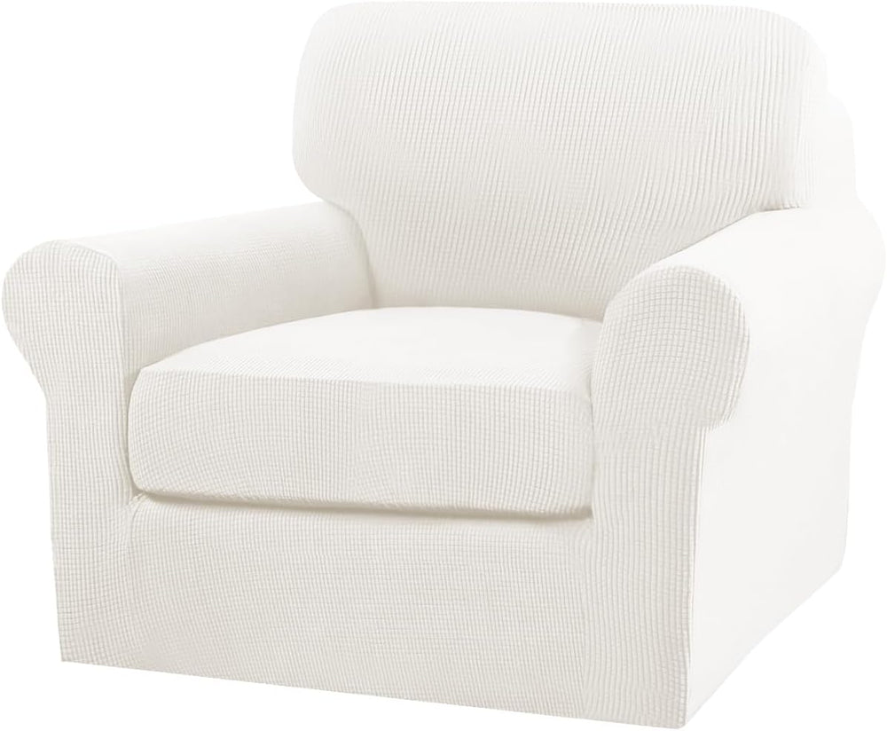 Turquoize 2 Piece Chair Covers Armchair Slipcovers for Living Room Armchair S...