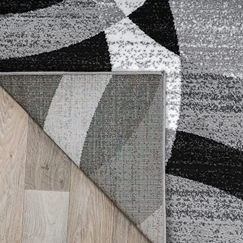 Rugshop Abstract Circles Contemporary High Traffic Area Rug Gray 2'7"...