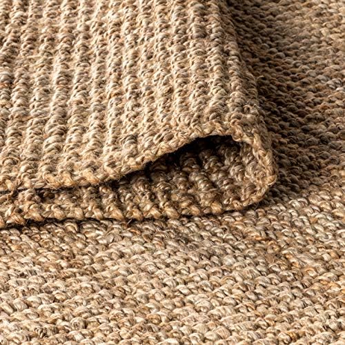 JONATHAN Y Handwoven Jute Fringe Natural Indoor Area Rug, 5x8, Pata, Bohemian...