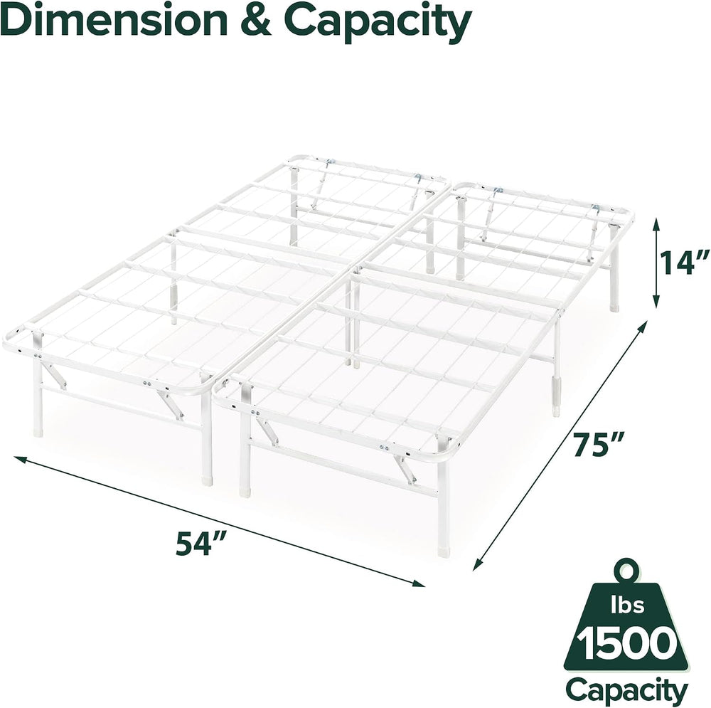 Zinus SmartBase Tool-Free Assembly Mattress Foundation, 14 Inch Metal Platfor...