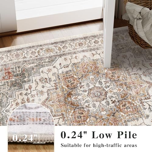 9x12 Area Rug for Living Room Large Washable Vintage Area Rug