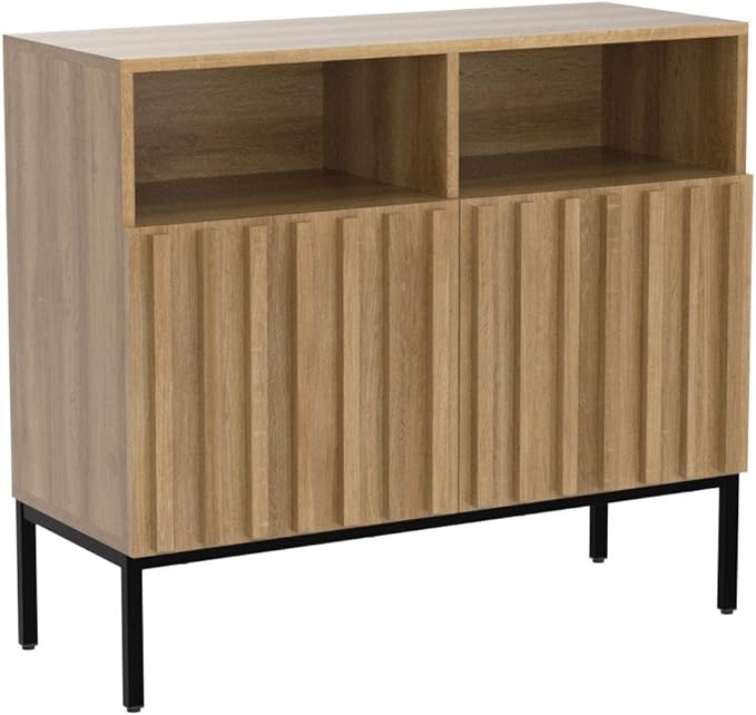 mopio Norwin Storage Cabinet, Sturdy Modern Rustic Industrial Buffet Sideboar...