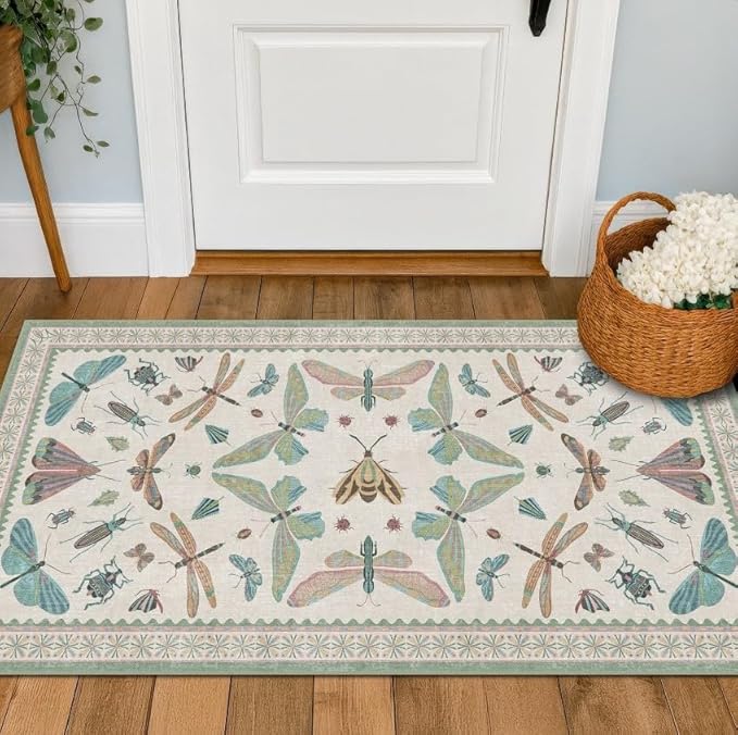 Hazo Haus Mint Green Washable Bathroom Rug