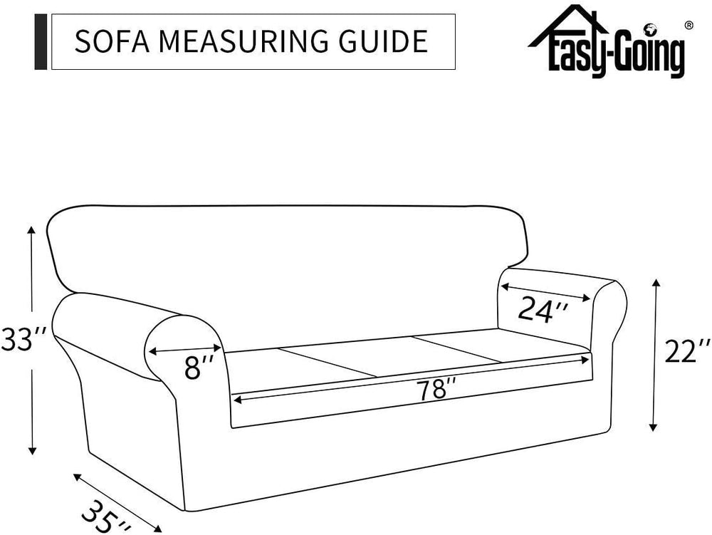 Easy-Going Waterproof Non-Slip Couch Cover, Oversized Sofa, Navy