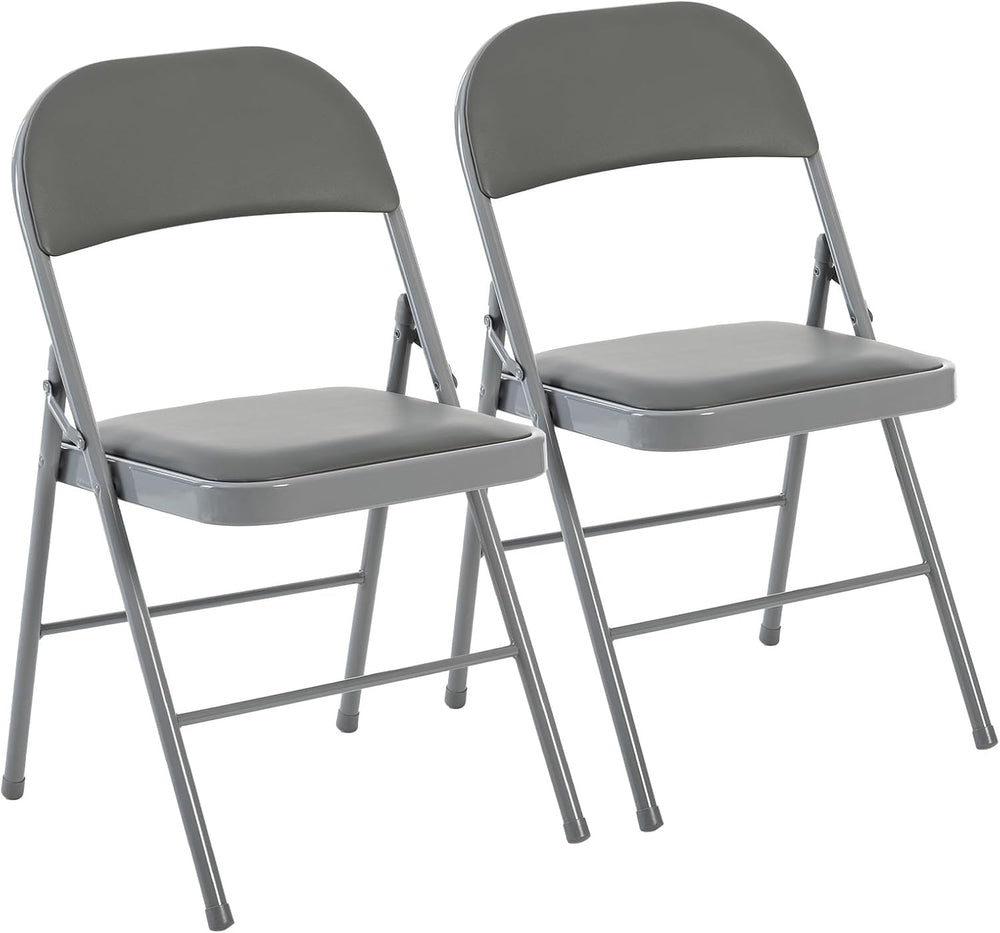 DUMOS Padded Folding Chairs 2 Pack, Dining Chairs, Outdoor Home Office