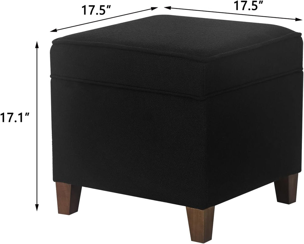 Lienen Ottoman with Storage, 17" Fabric Foot Stools Ottoman for Living R...