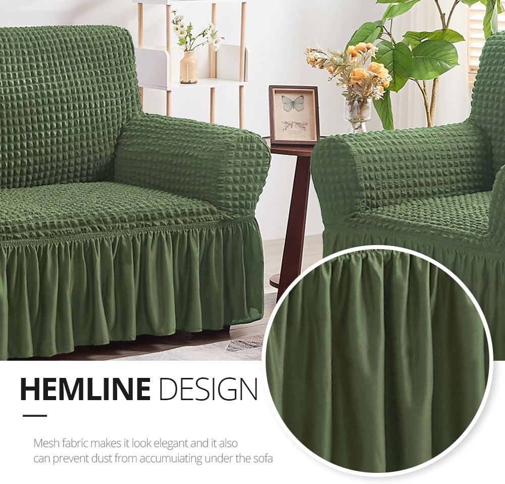 NICEEC Arm Chair Covers Armchair Covers Universal Slipcovers with Skirt