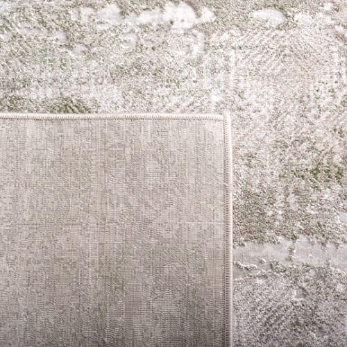 SAFAVIEH Meadow Collection Area Rug - 6' x 9', Beige & Sage, Mode...