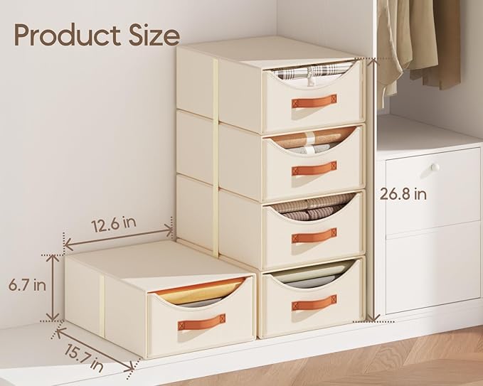 Homsorout Stackable Storage Drawers