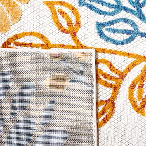 SAFAVIEH Cabana Outdoor Area Rug 6'x9', Modern Cream & Red CBN832A