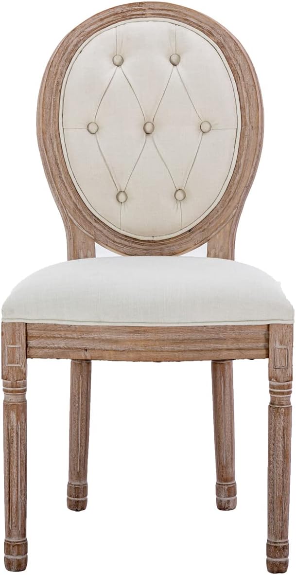Nrizc French Country Dining Chairs Set of 2, Farmhouse Dining Chairs with Rou...