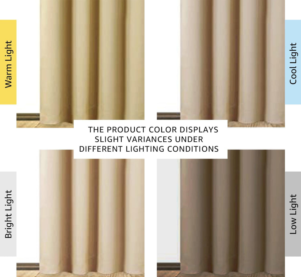 NICETOWN Biscotti Beige Blackout Curtains for Living Room 52" x 84"...