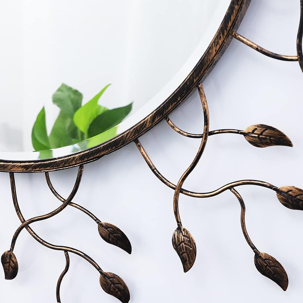 Chende Round Decorative Mirror for Wall Decor, 39" x 39" Large Livi...