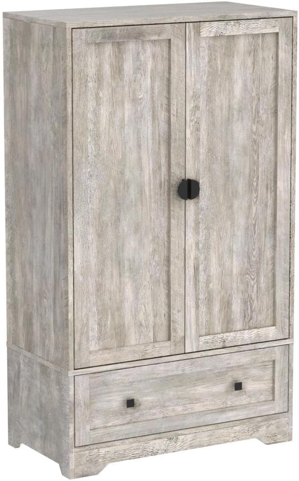 VINGLI Wide Armoire Wardrobe Closet with Hanging Rod, Adjustable Shelves and ...