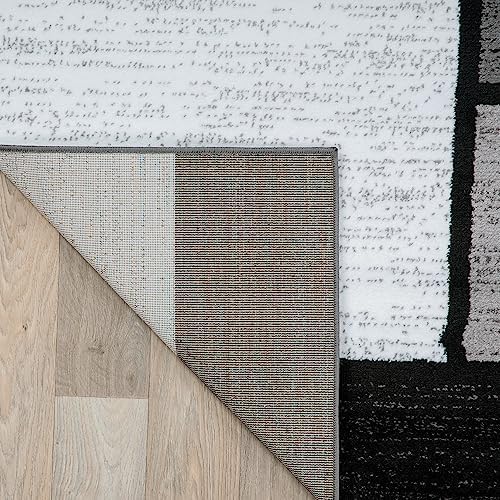 Rugshop Modern Boxes Contemporary Non-Shedding Area Rug Gray 5'3" x ...